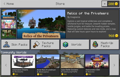 The Minecraft Marketplace